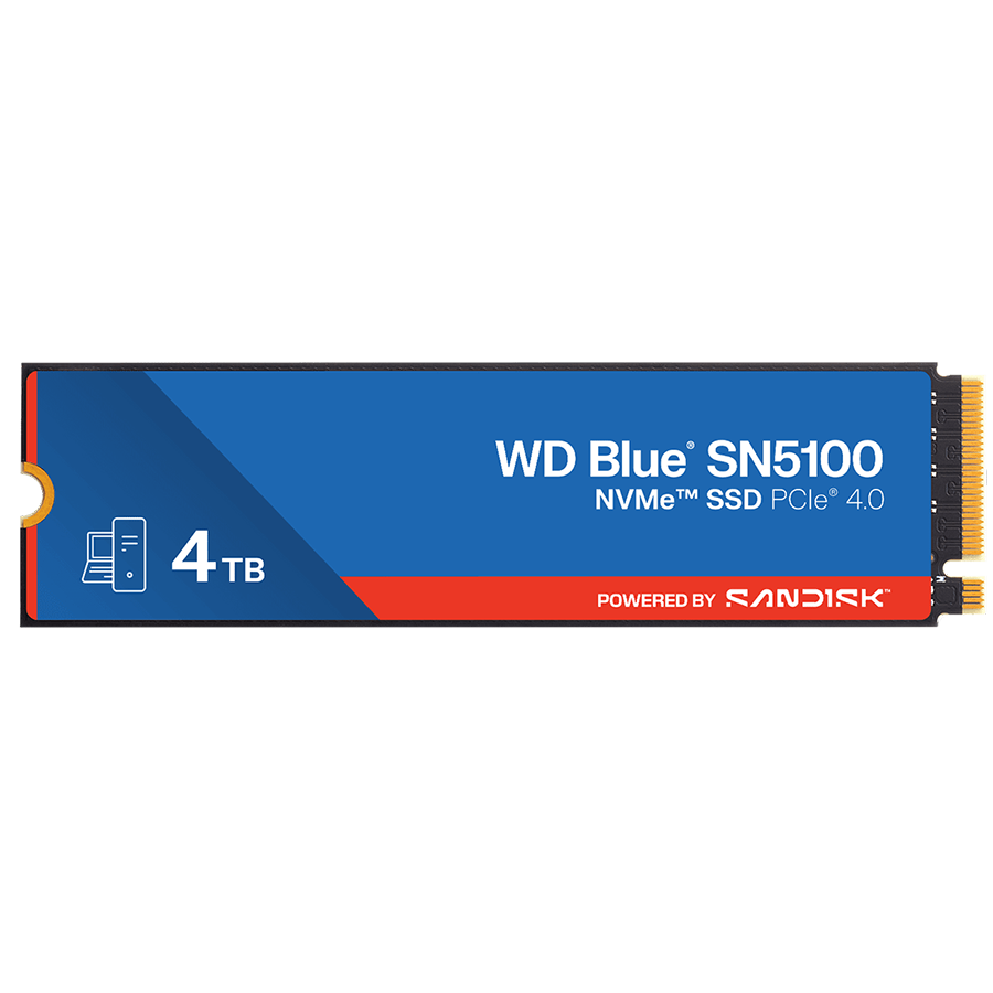 SSD SanDisk Blue SN5100 4TB M.2 2280 PCIe Gen4 x4 NVMe QLC 3D, Read/Write: 6900/6700 MBps, IOPS 900K/1100K, TBW: 1200
