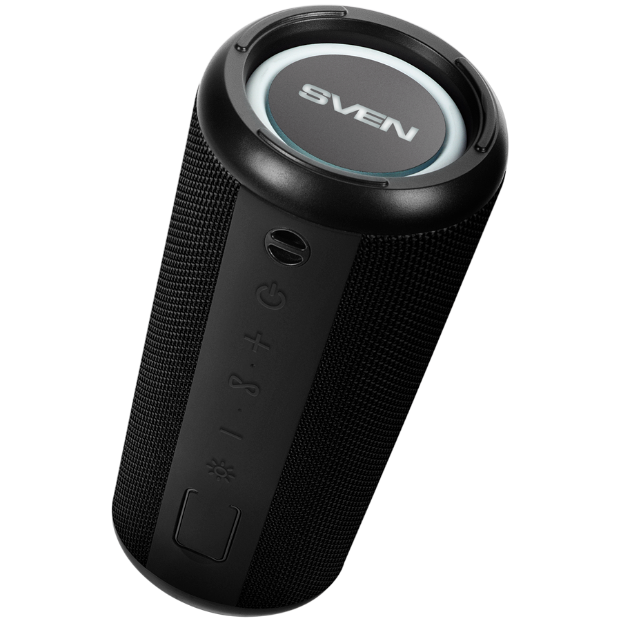 Speaker SVEN PS-315, black, power output 2x10W (RMS), Waterproof (IPx6), TWS, Bluetooth, USB, microSD, lithium battery