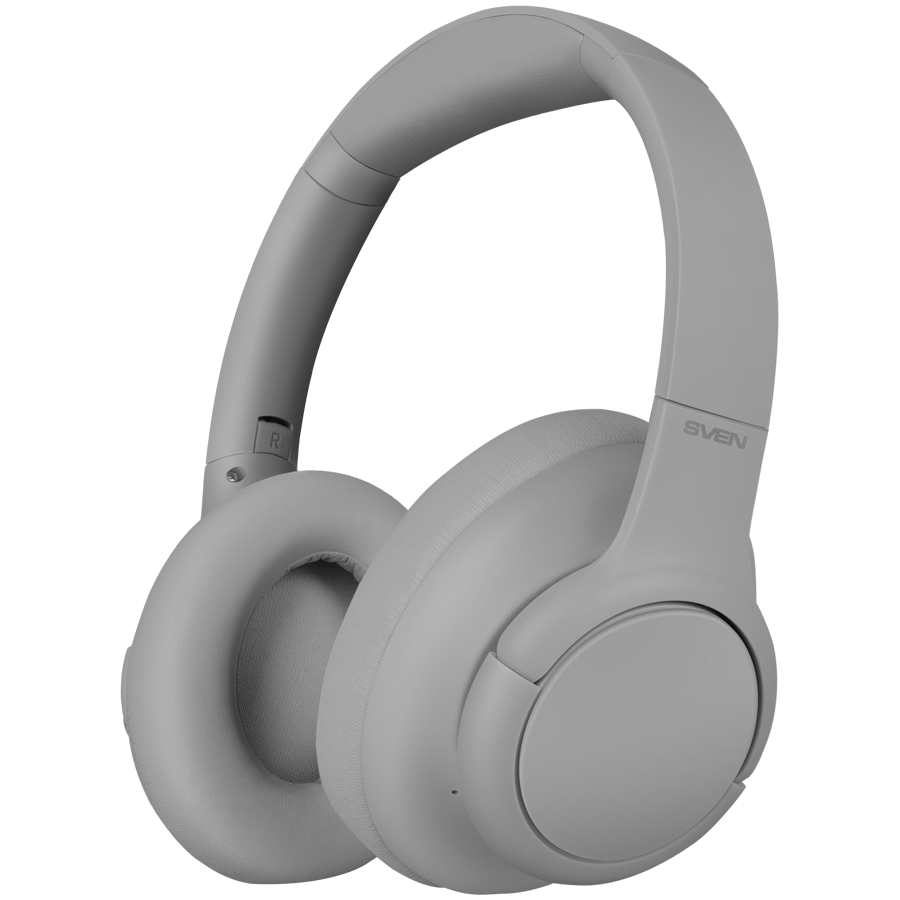 Wireless stereo headphones with microphone SVEN AP-B800MV, gray (Bluetooth, hybrid ANC, APP, 4 mics, 500mAh )