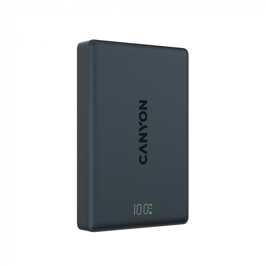 CANYON magnetic power bank OnPower 511 PD20W 10000mAh Aluminium Interstellar Crni