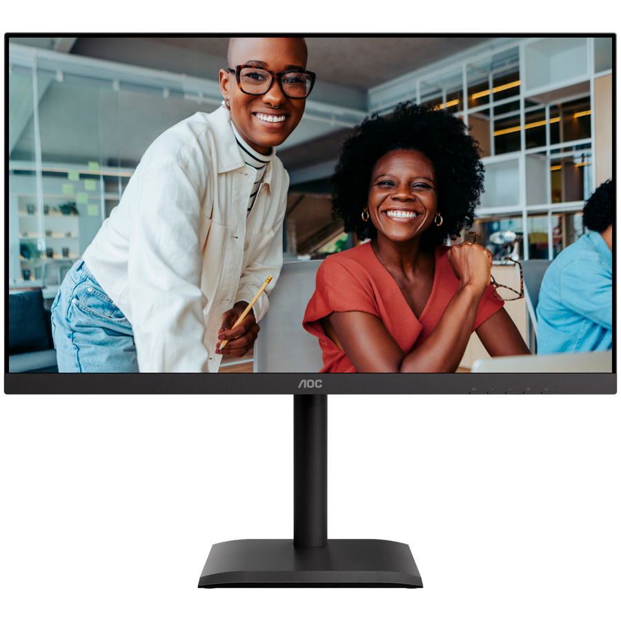 AOC U27E4CV poslovni monitor - 68.6cm (27"), 4K UHD (3840 x 2160), IPS, 60Hz, 4ms (GtG), Adaptive Sync, HDR, USB razdelilnik, RJ45, 2x HDMI 2.0, 1x DP 1.4, 1x USB-C (PD 90W, DP alt način)