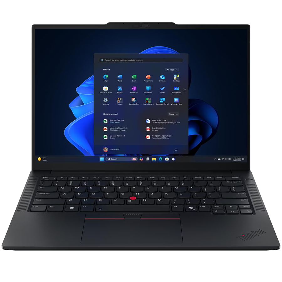 LENOVO ThinkPad E14 Gen 7, 14'' FHD IPS, Intel Core 5 225U, 16GB DDR5, 512GB SSD, 2xUSB-A 3.2, 1x USB-C, 1x USB-C THB 4 HDMI, RJ-45, FHD Cam + Mic,  WiFI 6E, BT5.3, FP, BH Kb, 64Wh, No OS, Black, 3Y