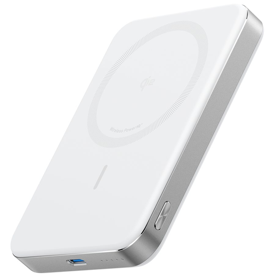 Anker MagGo Power Bank (10K, Magnetic Wireless) White