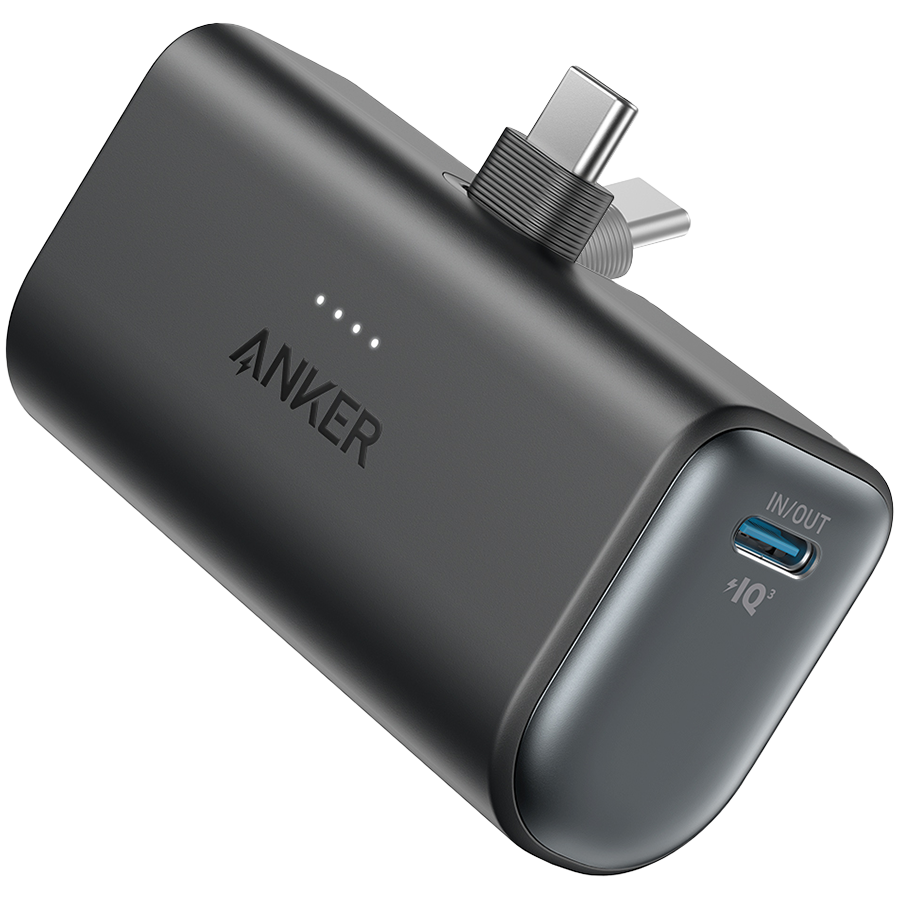 Anker Nano Power Bank (22.5W, Built-In USB-C Connector) Black