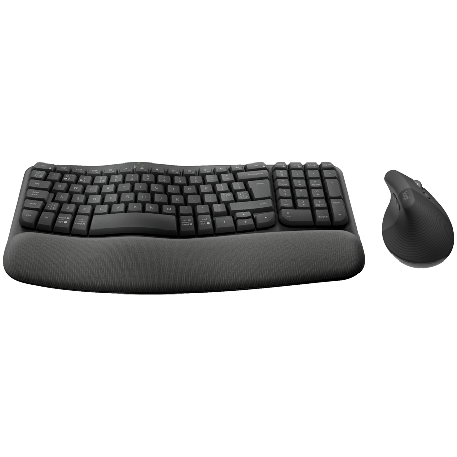 LOGITECH Wave Keys and Lift Combo - GRAPHITE - US INT'L - 2.4GHZ - N/A - INTNL-973