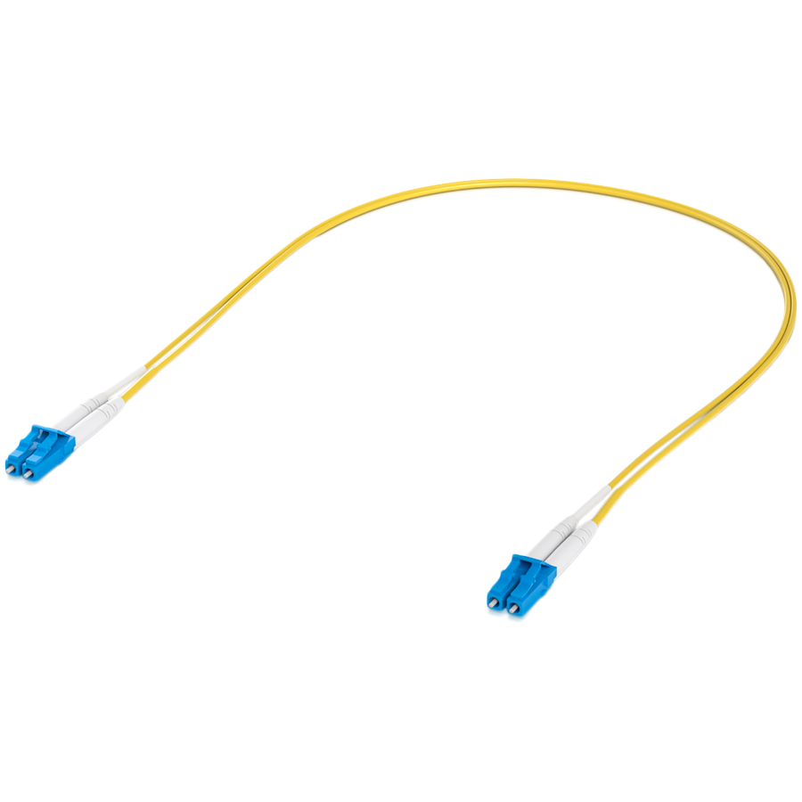 Ubiquiti UACC-OFC-S2-LULU-0.5M-50 OS2 Duplex LC UPC Fiber Patch Cable Lightweight fiber patch cable for up to 100G connections, 0.5m