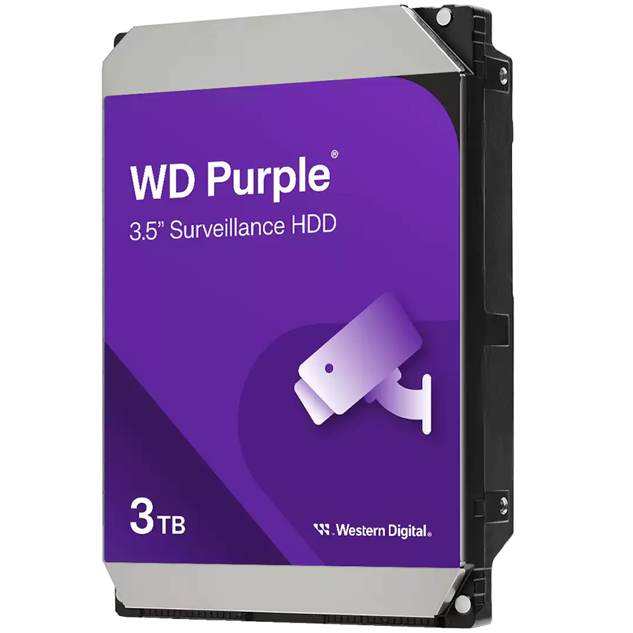 HDD|WESTERN DIGITAL|Purple| 3 TB|Serial ATA III|Buffer 128 MB|5400 RPM|3.5 "|WD34PURZ