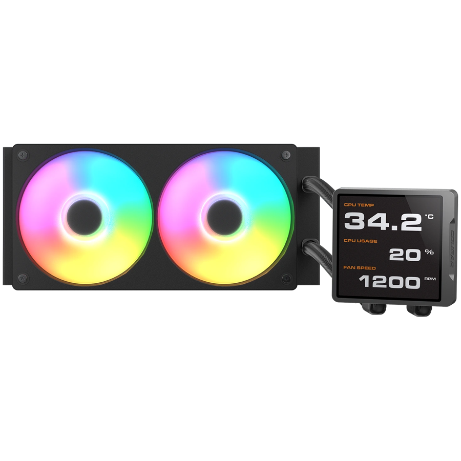 COUGAR Poseidon Vistek Pro ARGB 240 AiO Liquid Watercooling - Black