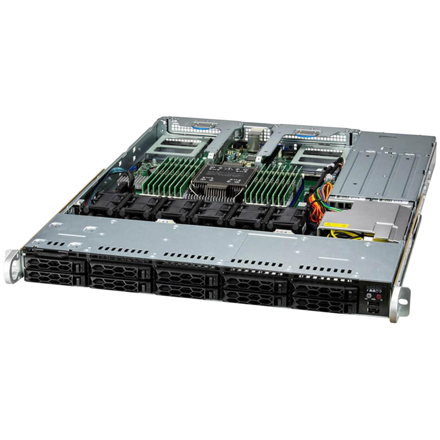 Supermicro assembled server based on SYS-111C-NR-G1 X13 UP CloudDC 1U, 4510,1 28G,2x960G,10G,HF,RoHS