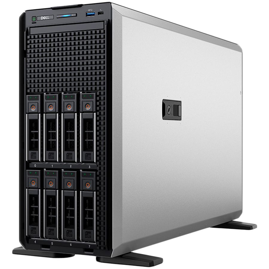 DELL EMC PowerEdge T360, 8x3.5", Intel Xeon 6 Performance 6315P 2.8G, 4C/4T, 16GB UDIMM 5600MT/S, 480GB SSD SATA RI 6Gbps 512e, PERC H355,iDRAC9 Enterprise, Dual RPS 700W, BCM 5720 1GbE, TPM 