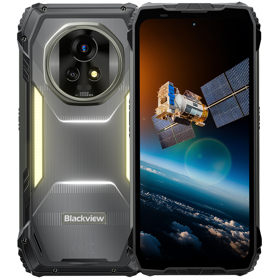 Blackview XPLORE 2 Rugged Phone 5G+Satellite 6.73 inch AMOLED 3200x1440 120Hz 16/1Tb MT 8300 Octa-Core 3.35GHz 50MP Front 50+20MP Rear Cam Night Vision WiFi6 BT5.4 20000mAh MIL-STD-810H Android 15 Black