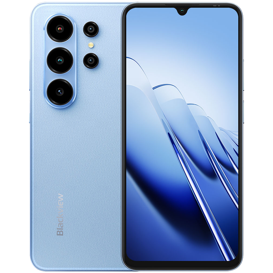 Blackview WAVE 10 LTE 6.88-inch HD IPS 720x1640 120Hz 8+128GB Unisoc UMS9230E Octa Core 1.6GHz CAM 13MP/32MP Face ID Fingerprint 5000mAh No Charger  Android 16 Iris Blue