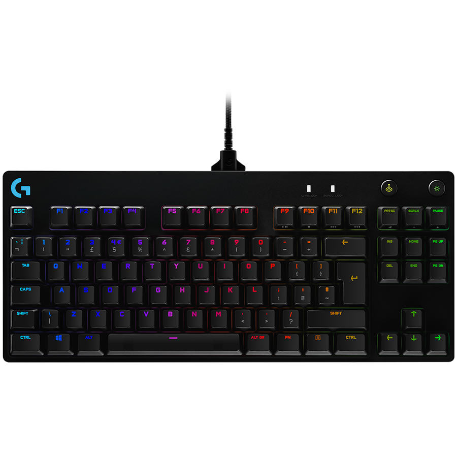 LOGITECH G PRO TKL Corded Mechanical Gaming Keyboard - BLACK - FRA - USB - CLICKY