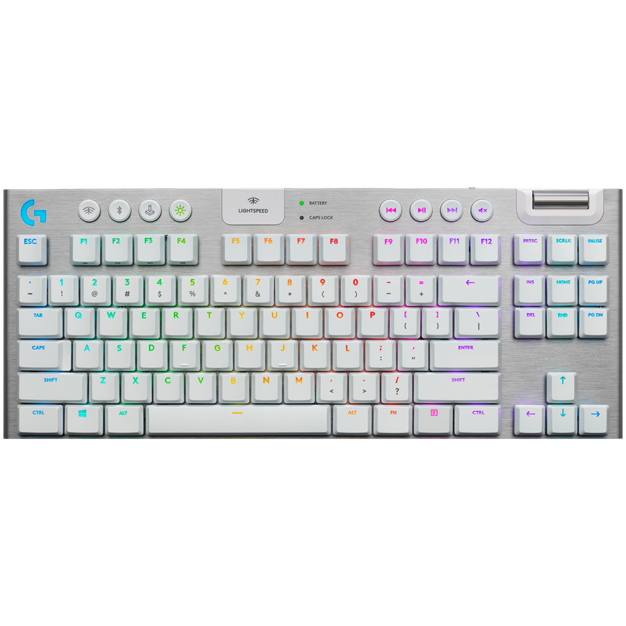 LOGITECH G915 X LIGHTSPEED TKL Wireless Gaming Keyboard - WHITE - US INT'L - 2.4GHZ/BT - EMEA28i-935 - TACTILE