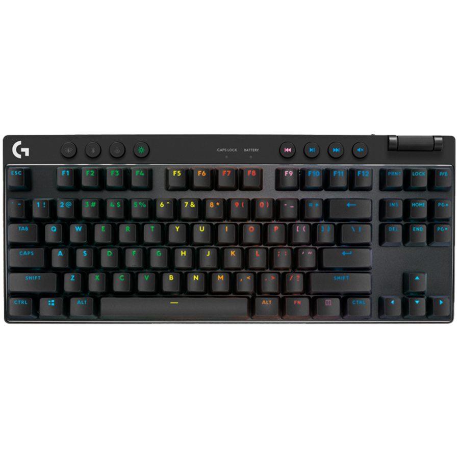 LOGITECH G PRO X TKL LIGHTSPEED Mechanical Gaming Keyboard - BLACK - US INT'L - TACTILE