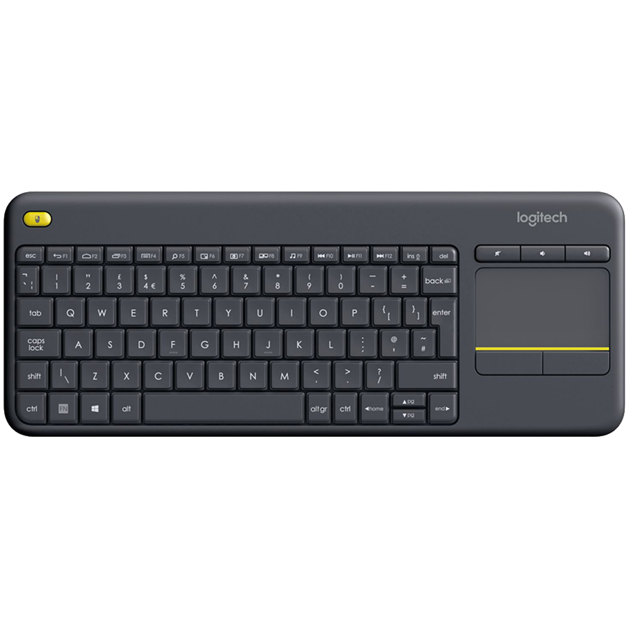 LOGITECH K400 Plus Wireless Touch Keyboard - BLACK - FRA
