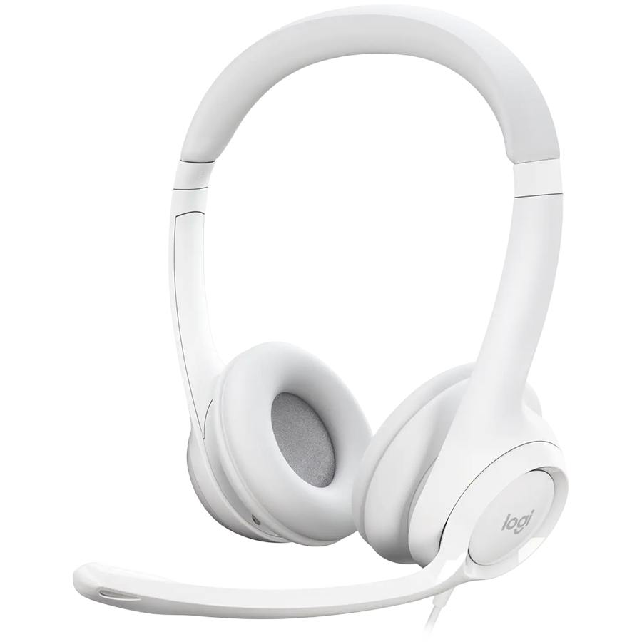 LOGITECH H390 Corded Headset - OFFWHITE - USB