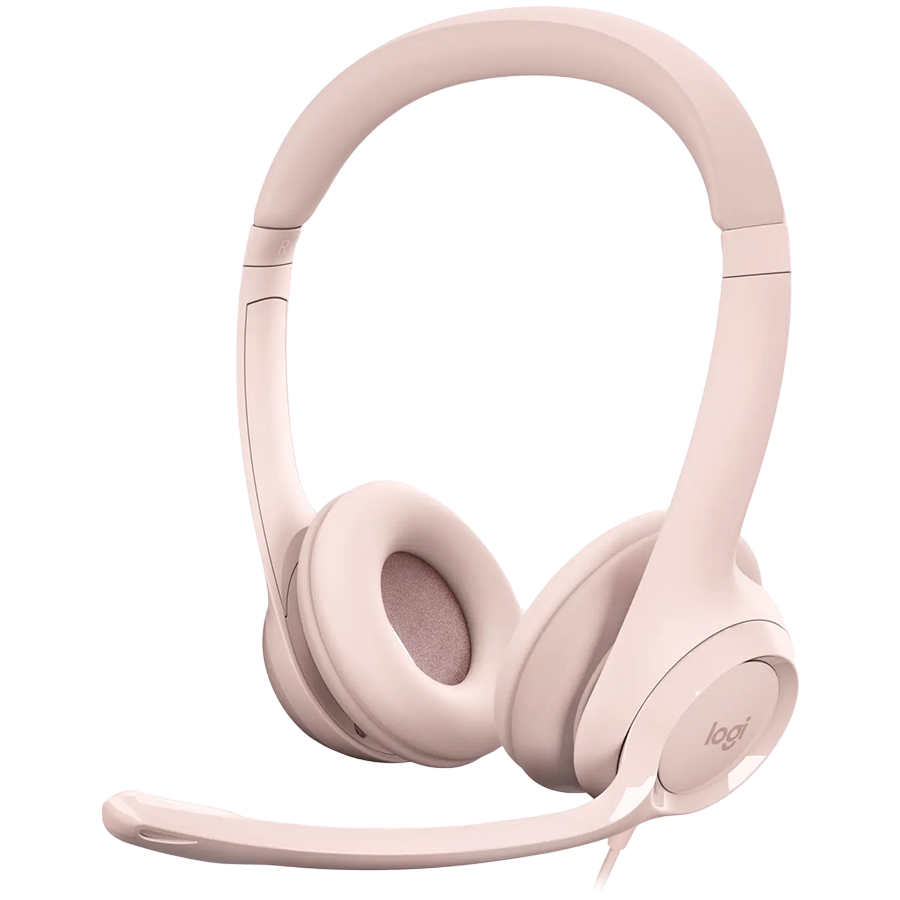 LOGITECH H390 Corded Headset - ROSE - USB