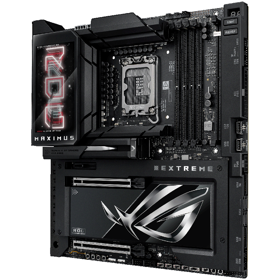 ASUS ROG MAXIMUS Z890 EXTREME LGA1851 E-ATX osnovna plošča - Intel Z890, 4xDDR5, 6xM.2, 4xSATA, 10Gb+2.5Gb LAN, WiFi 7, BT, 1xHDMI, 2xTB5 porta (USB Type-C), Aura Sync