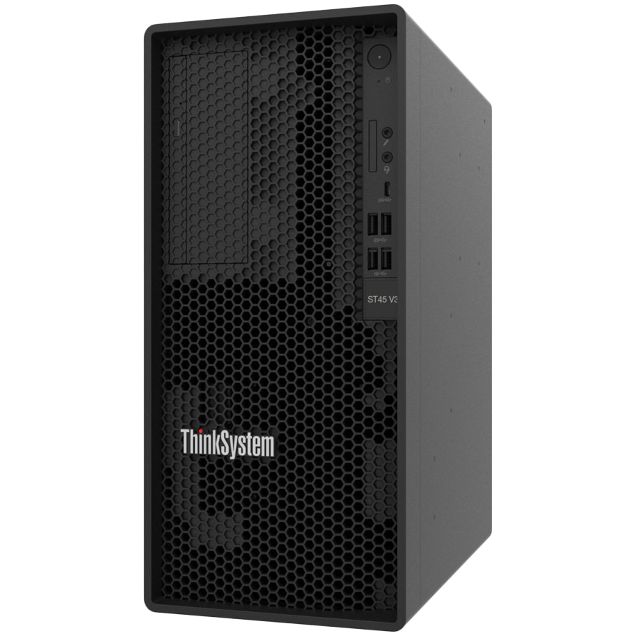 Lenovo ThinkSystem ST45 V3,1x AMD EPYC 4344P, (8C 3.8GHz 65W),1x16Gb 1Rx8,2x480GB SSD,SW RAID,1x500W,3yr Warranty