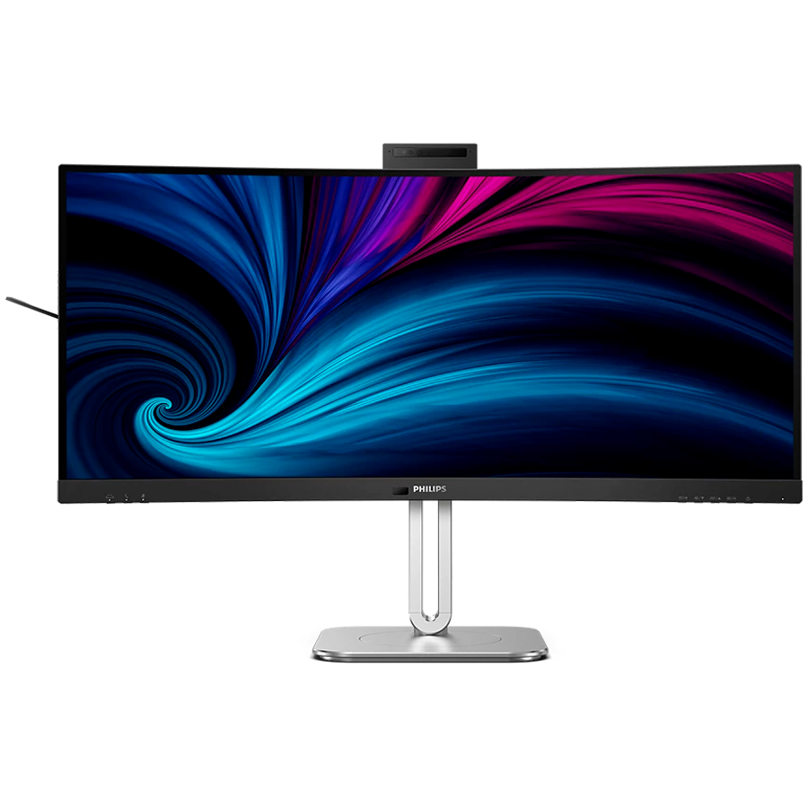 PHILIPS Monitor 34B2U6603CH 34" Curved, VA, 21:9, 3440x1440 (WQHD), 1500R, 120Hz, 4ms, 500 cd/m2, 4000:1, HDR400, Adaptive Sync, PowerSensor 2, 5.0 Mpixel Webcam with Microphone, 2xHDMI, 1xDP