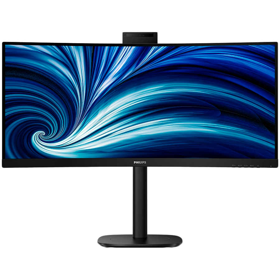 PHILIPS Monitor 34B2U3600CH 34" Curved, VA, 21:9, 3440x1440 (WQHD), 1500R, 120Hz, 4ms, 300 cd/m2, 3500:1, HDR10, Adaptive Sync, 5.0 Mpixel Webcam, 2xHDMI, 1xDP, 1xUSB-C (DP Alt mode, PD 90W),