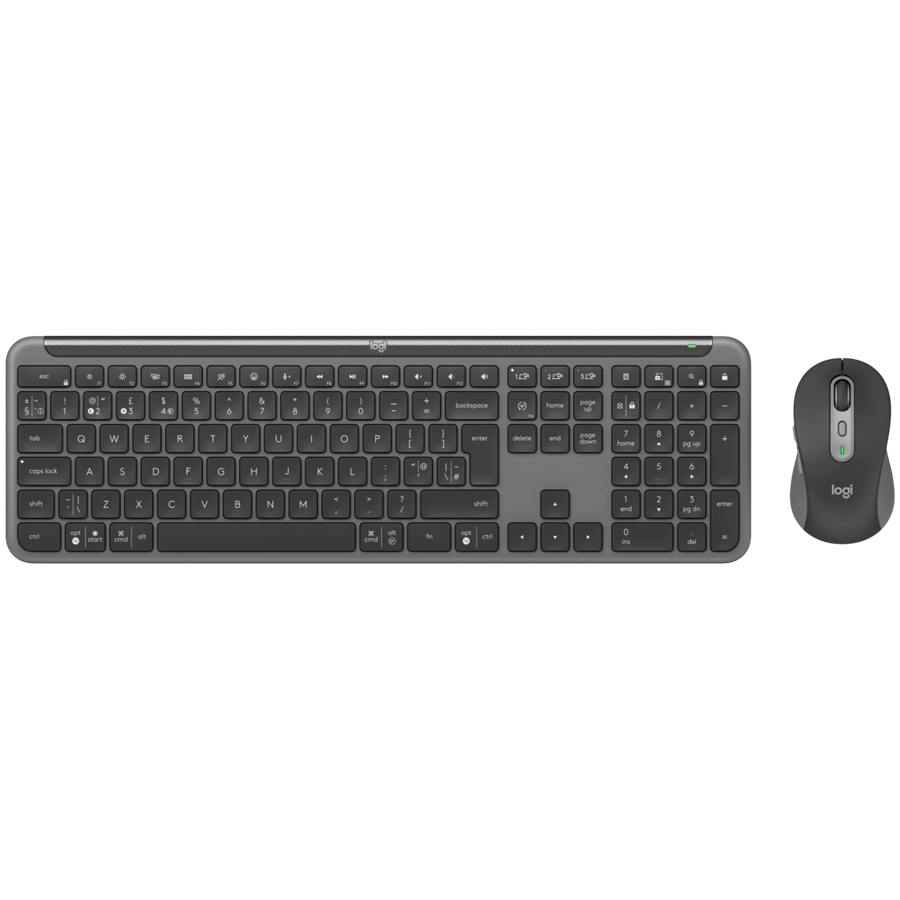 LOGITECH Signature Slim Wireless Keyboard and Mouse Combo MK950 - GRAPHITE - PAN - 2.4GHZ/BT - NORDIC-613