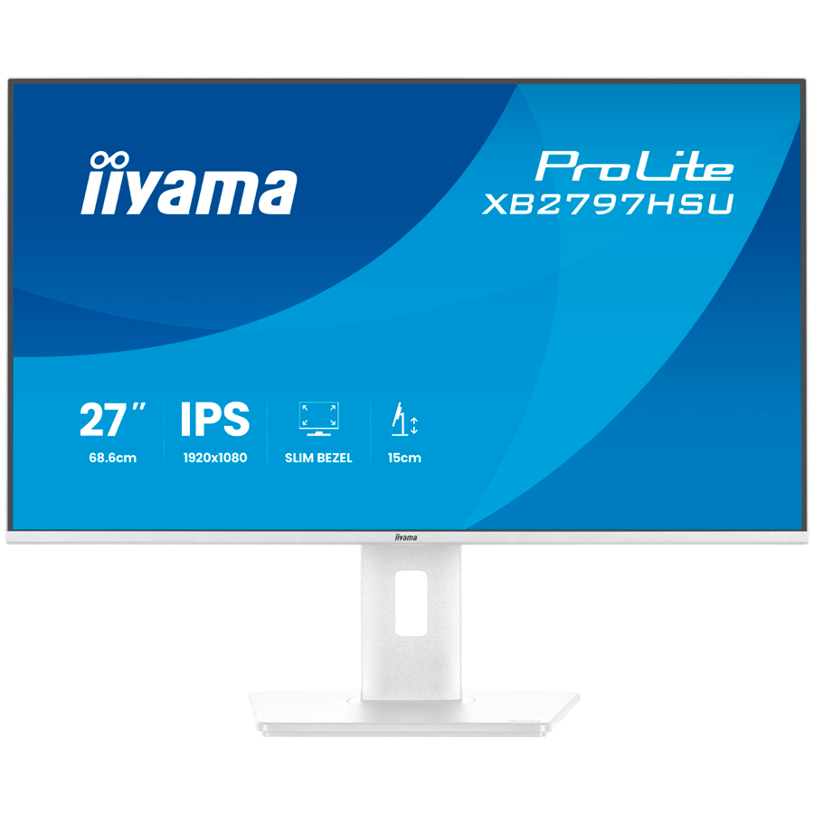IIYAMA Prolite XB2797HSU-W1 poslovni monitor - 68.6 cm (27"), FULL HD (1920x1080), IPS LED, 120Hz, 350 cd/m², mat / bel