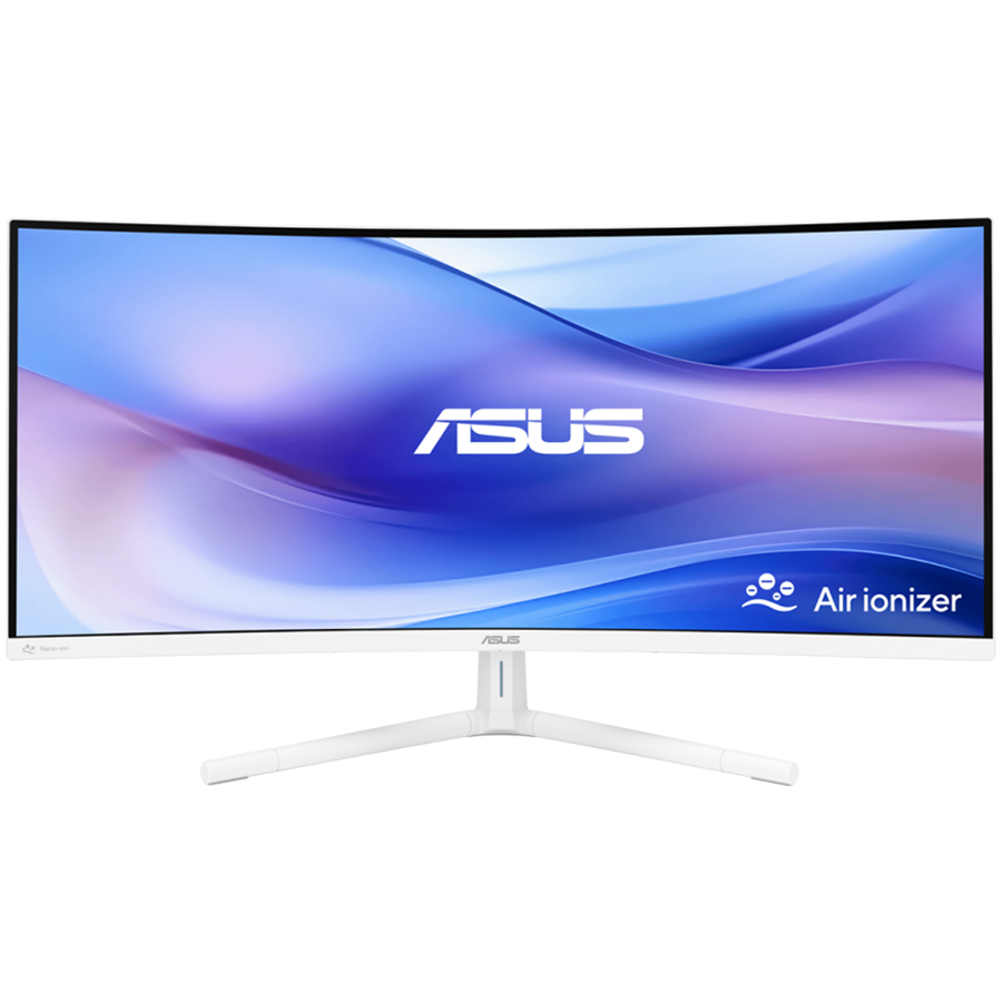 ASUS VU34WCIP-W ukrivljen monitor - 86.4cm (34"), WQHD (3440 x 1440), VA, 1500R, 100Hz, Air Ionizer, SmoothMotion, USB-C PD 65W