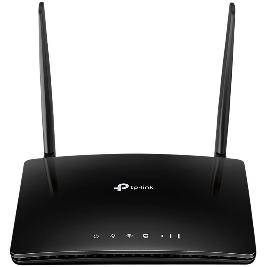 TP-Link Archer MR402 AC1200 Wireless Dual Band 4G LTE Router, Build-In 150Mbps 4G LTE Modem, 867 Mbps at 5 GHz + 300 Mbps at 2.4 GHz, 4G Cat4 150/50 Mbps, 2x Antennas, 3x Fast Ethernet LAN Po