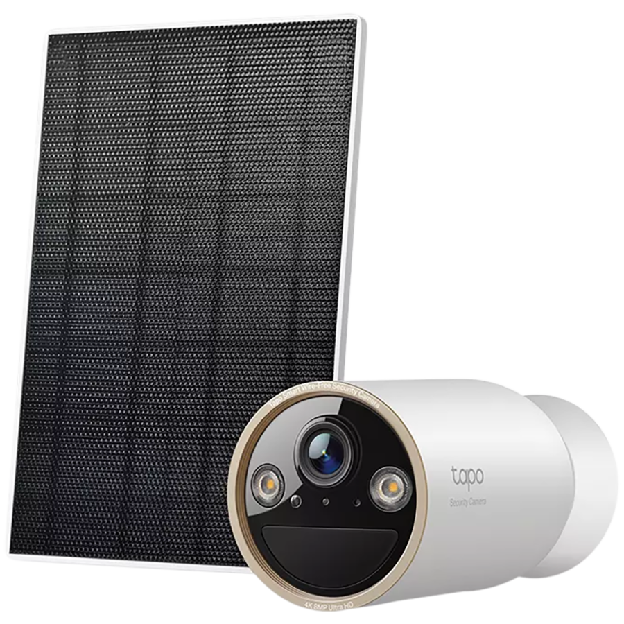 TP-Link Tapo C460 KIT Solar Powered Security Camera Kit, 1 x Tapo C425, 1 x Tapo A201, 2K QHD (2560x1440), 2.4 GHz, 10000mAh rechargeable lithium-ion battery, Solar panel (5.2V, 2.5W), Non-St