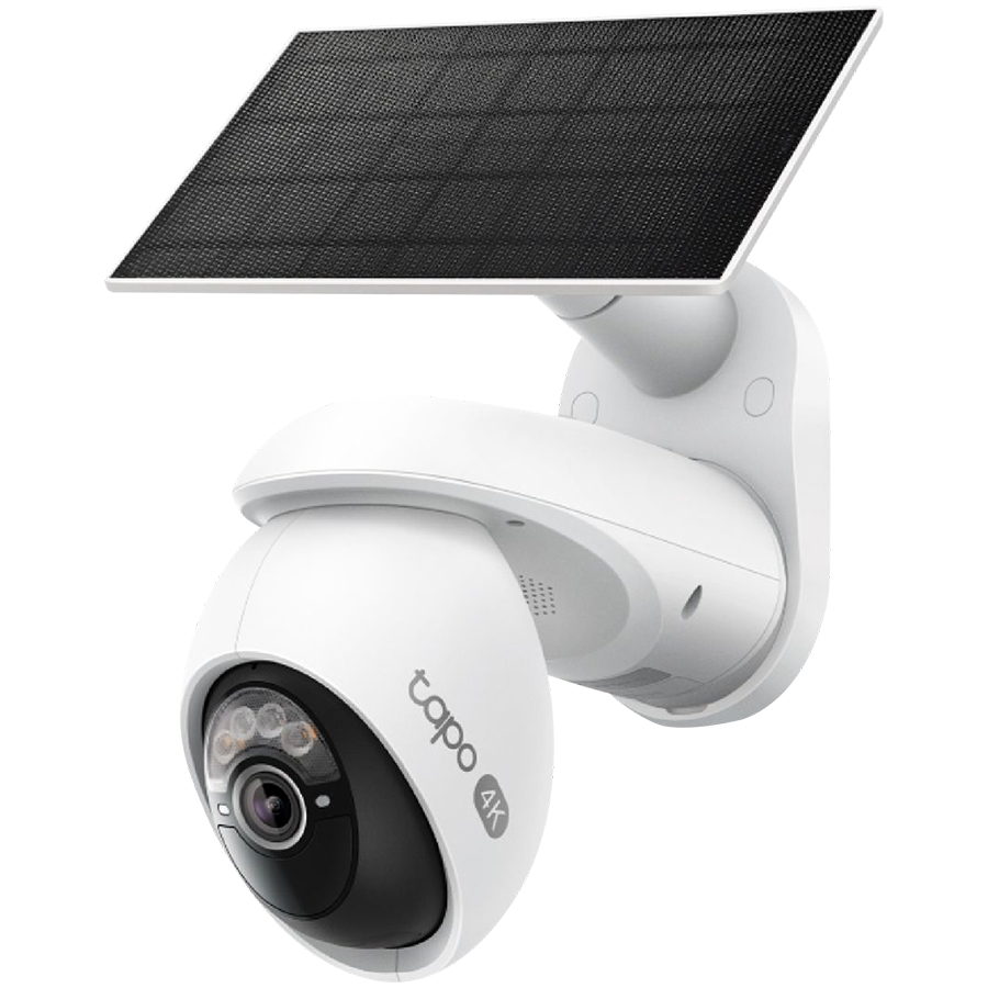 TP-Link Tapo C660 KIT Solar-Powered Pan/Tilt Security Camera Kit, 4K 8MP (3840x2160), 2.4 GHz/5 GHz, 10000mAh rechargeable lithium-ion battery,  Solar panel (5.2V, 2.5W), Pan/Tilt,  Non-Stop 