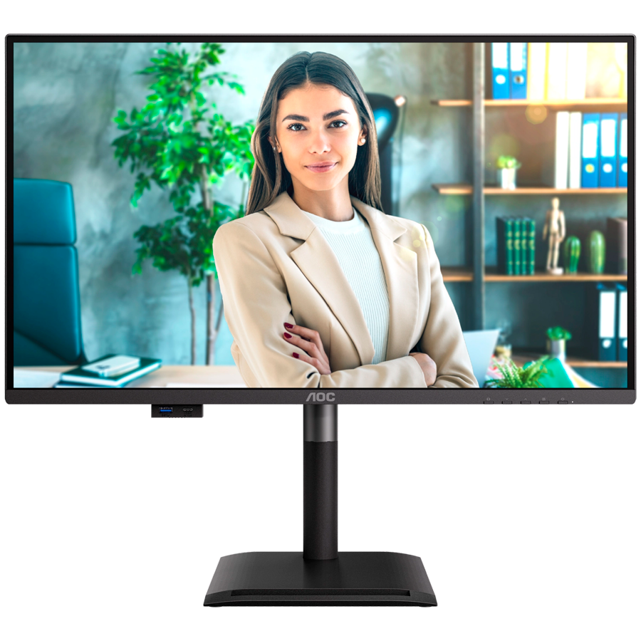 AOC Q27P4U poslovni monitor - 68.6cm (27"), QHD (2560 x 1440), IPS, 120Hz, 4ms (GtG), Adaptive Sync, HDR, USB razdelilnik, 2x HDMI, 1x DP, 5 let garancije