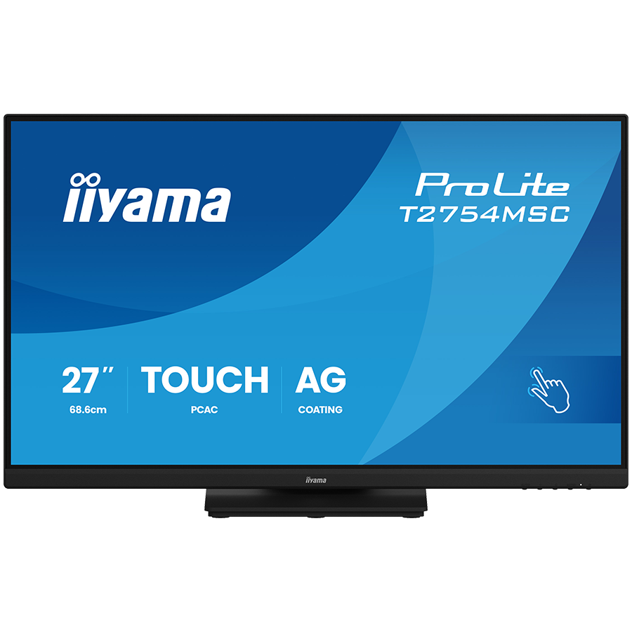 IIYAMA Prolite T2754MSC-B2AG poslovni monitor (zaslon na dotik) - 68.6 cm (27"), FULL HD (1920x1080), IPS LED, 83Hz, 4ms, 300 cd/m²