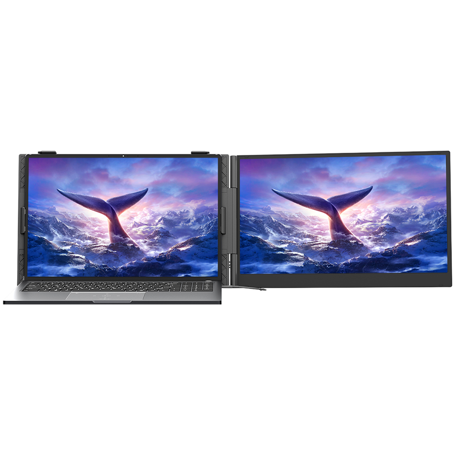 BLACKVIEW Portable monitor SCM6 Single Screen 14-inch 1920x1080 16:9 LCD 60Hz IPS 178 USB-C 3.1x3 for 13-17.3 inch laptops 332x207x15.6mm Grey Black