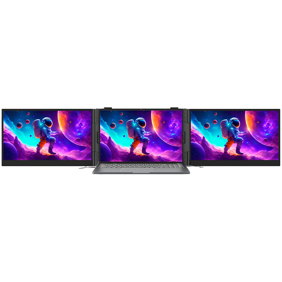 BLACKVIEW Portable monitor DCM8 Dual Screen 15.3-inch 1920x1200 16:9 LCD 60Hz IPS 178° USB-C 3.1 x3 Type-C PD3.0 FC x1 364.4x237.43x21mm Grey Black