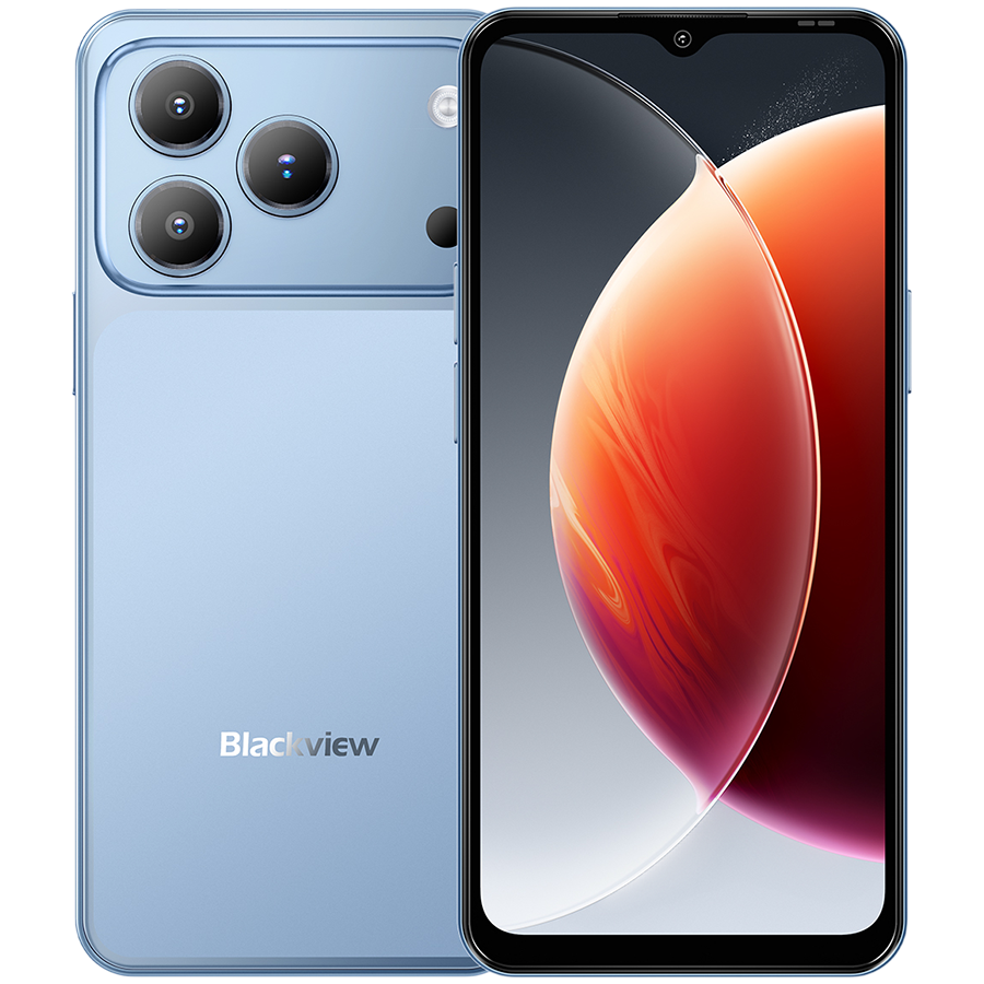 Blackview WAVE 7C LTE 6.56" LTE HD IPS 720x1612 90Hz 4+128GB T310 Quad-core 2.0GHz CAM 13MP/32MP 5000mAh  Android 16 Face ID Protective case Arctic Blue