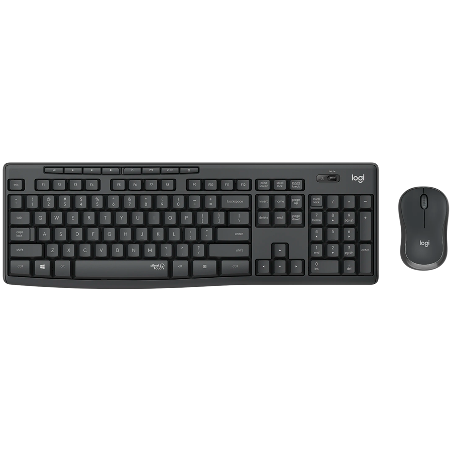 LOGITECH MK295 Wireless Combo Keyboard and Mouse Silent - GRAPHITE - HEB - 2.4GHZ - INTNL-973