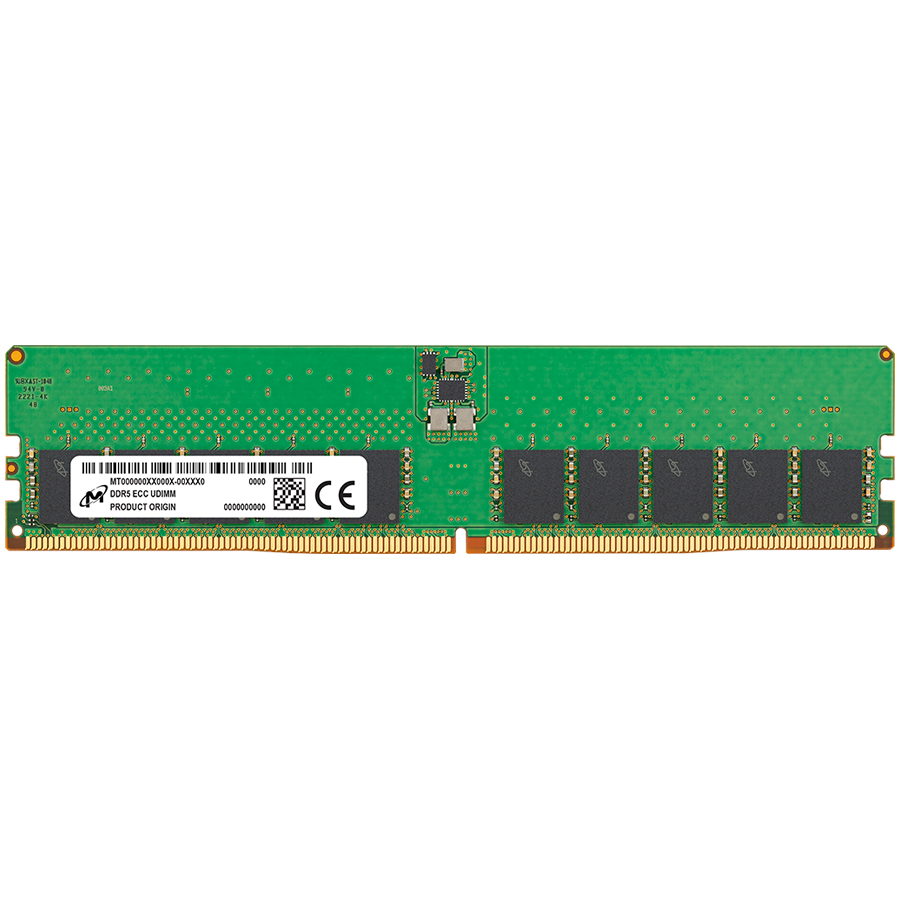 Micron DDR5 ECC UDIMM 32GB 2Rx8 4800 CL40 (16Gbit) (Single Pack)