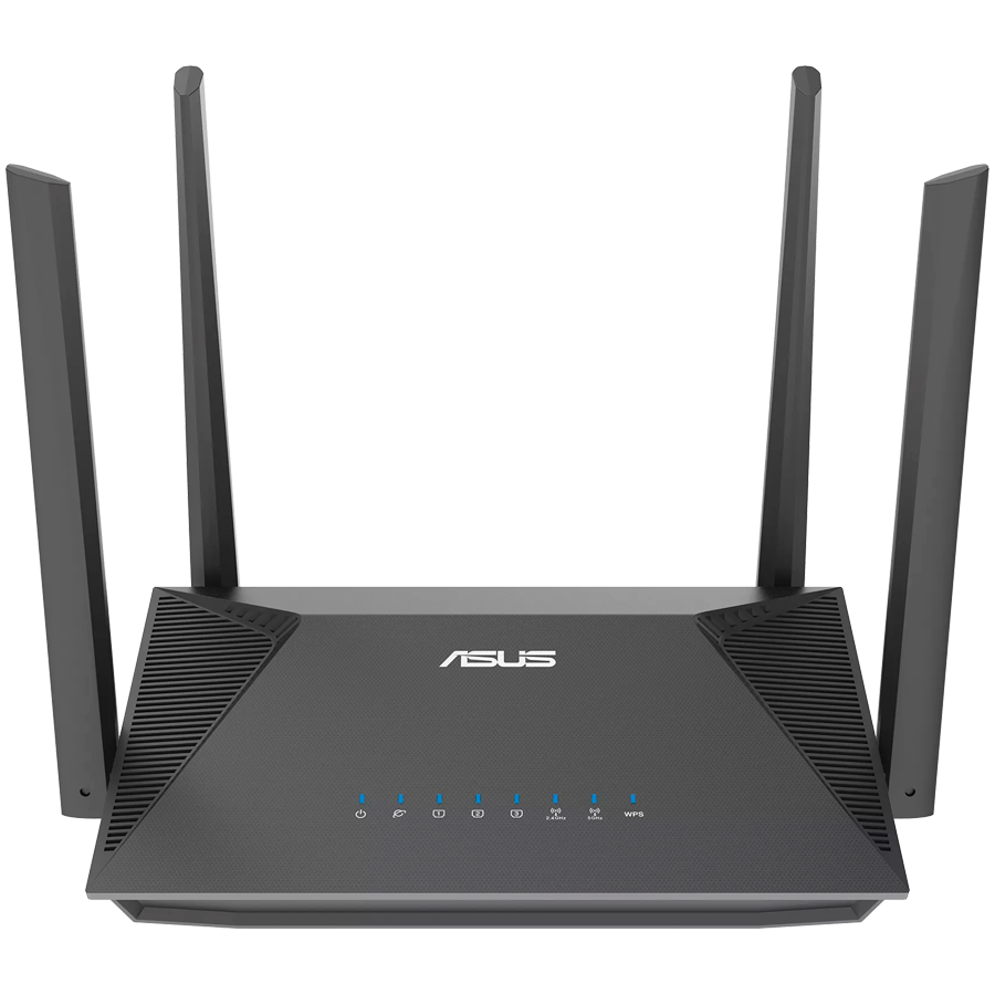 Wi-Fi Asus 802.11ax (Wi-Fi 6), 3000 Mbps, 802.1X, WAN, 4xGigabit LAN, 1xDMZ