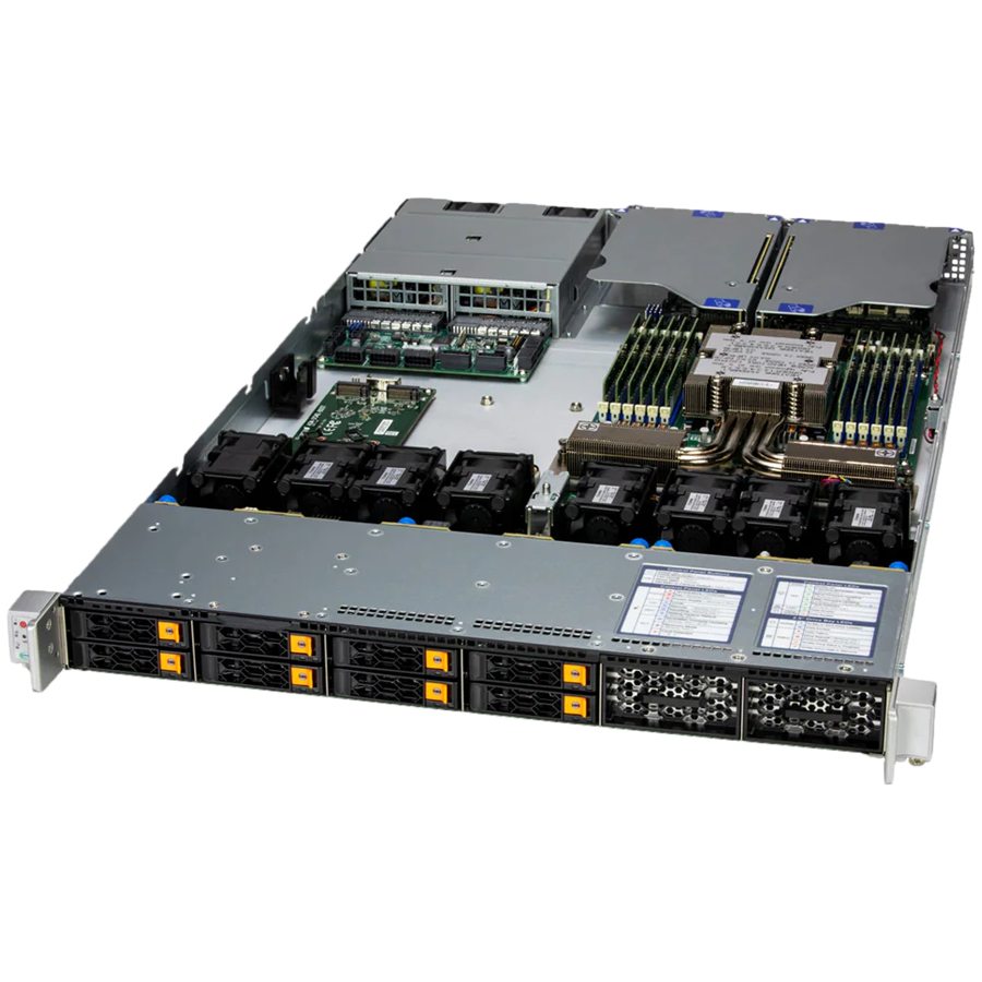 SUPERMICRO assembled server based on AS-1116CS-TN, Turin 9575F CPU, 2x 32GB DDR5-6400, SSD 2.5