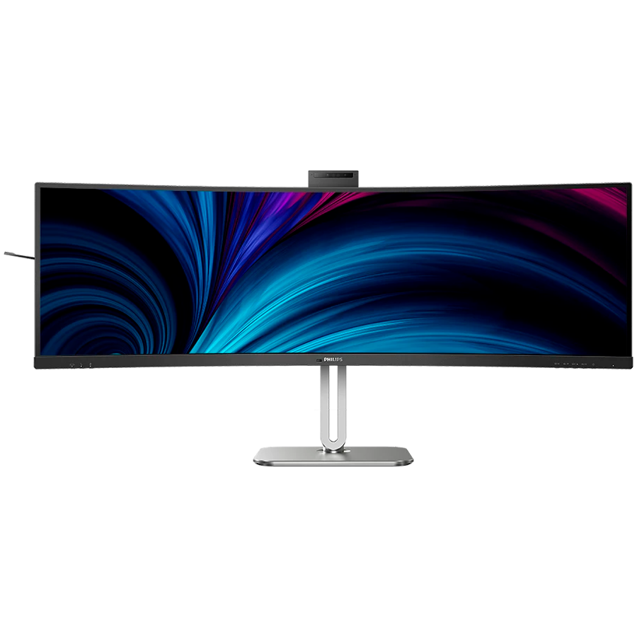 PHILIPS 49B2U6900CH ukrivljen poslovni monitor - 124cm (49"/48.8" vidno), DQHD (5120 x 1440), VA, 1800R, 75Hz, 4ms, Adaptive Sync, HDR400, spletna kamera, USB razdelilnik, 2x HDMI, 1x DP, 2x USB-C (DP način, PD 140W), LAN