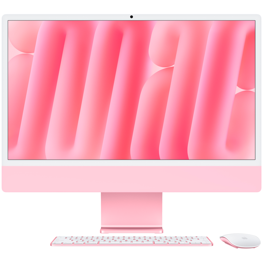 24-inch iMac with Retina 4.5K display: Apple M4 chip with 8-core CPU and 8-core GPU, 16GB, 256GB SSD - Pink,Model A3247