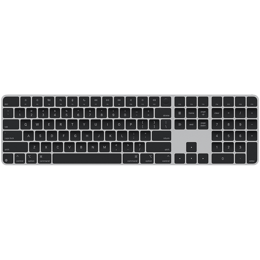 Magic Keyboard with Touch ID and Numeric Keypad for Mac models with Apple silicon - French - Black Keys,Model A3119