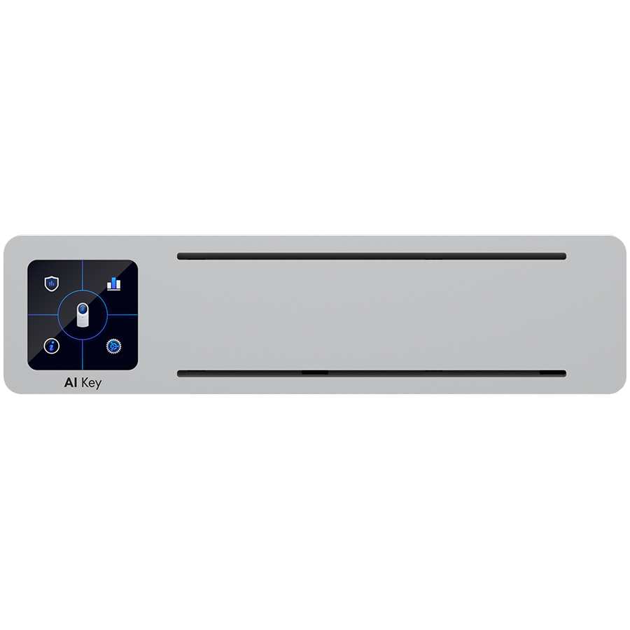 Ubiquiti AI-KEY Edge AI appliance that enhances any UniFi Protect deployment with proactive, AI-driven threat detection and alerting, capable of analyzing up to 1,800 smart detection events per hour
