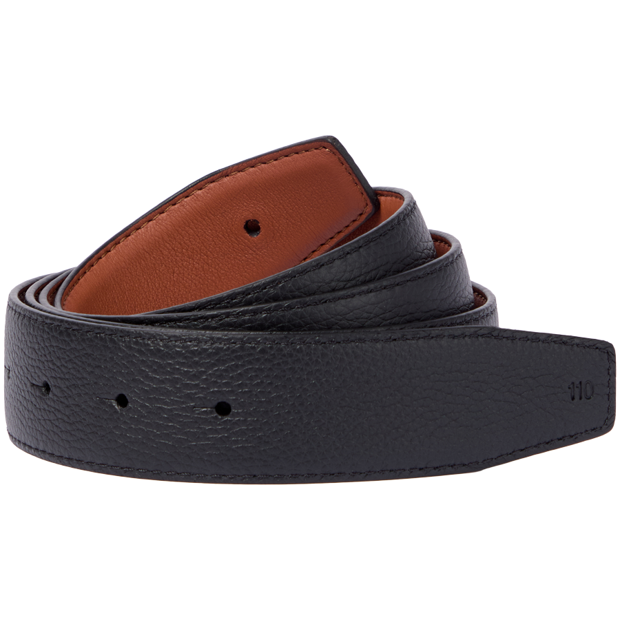 Leather Belt Black/Cognac 100