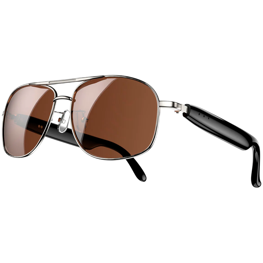 Smart Glasses Blackview D1 Pro Black lenses Chips AB5756C 113Kb+1MB 105+105mAh BT 6.0 Lesten to music IP54 Voice assistant control Smart Eyewear 145x44x140mm Silver