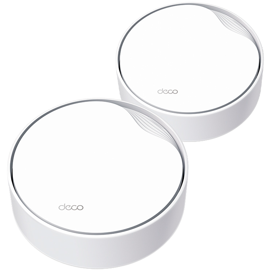 TP-Link Deco X50-PoE (2-pack) AX3000 Whole Home Mesh Wi-Fi 6 System with PoE, 574 Mbps at 2.4 GHz + 2402 Mbps at 5 GHz, 4× Internal Antennas, 1× 2.5 Gigabit Port + 1× Gigabit Port (WAN/LAN au