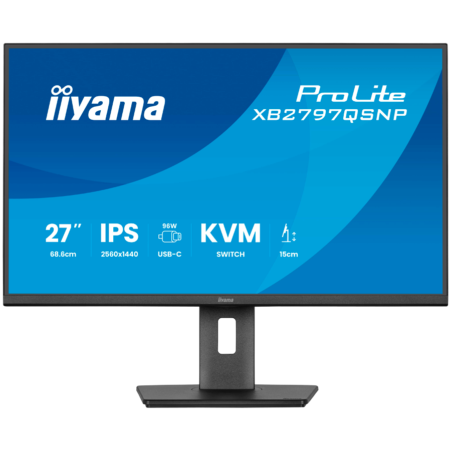 IIYAMA Prolite XB2797QSNP-B1 poslovni monitor - 68.6 cm (27"), WQHD (2560x1440), IPS LED, 1ms, 350 cd/m², mat / črn
