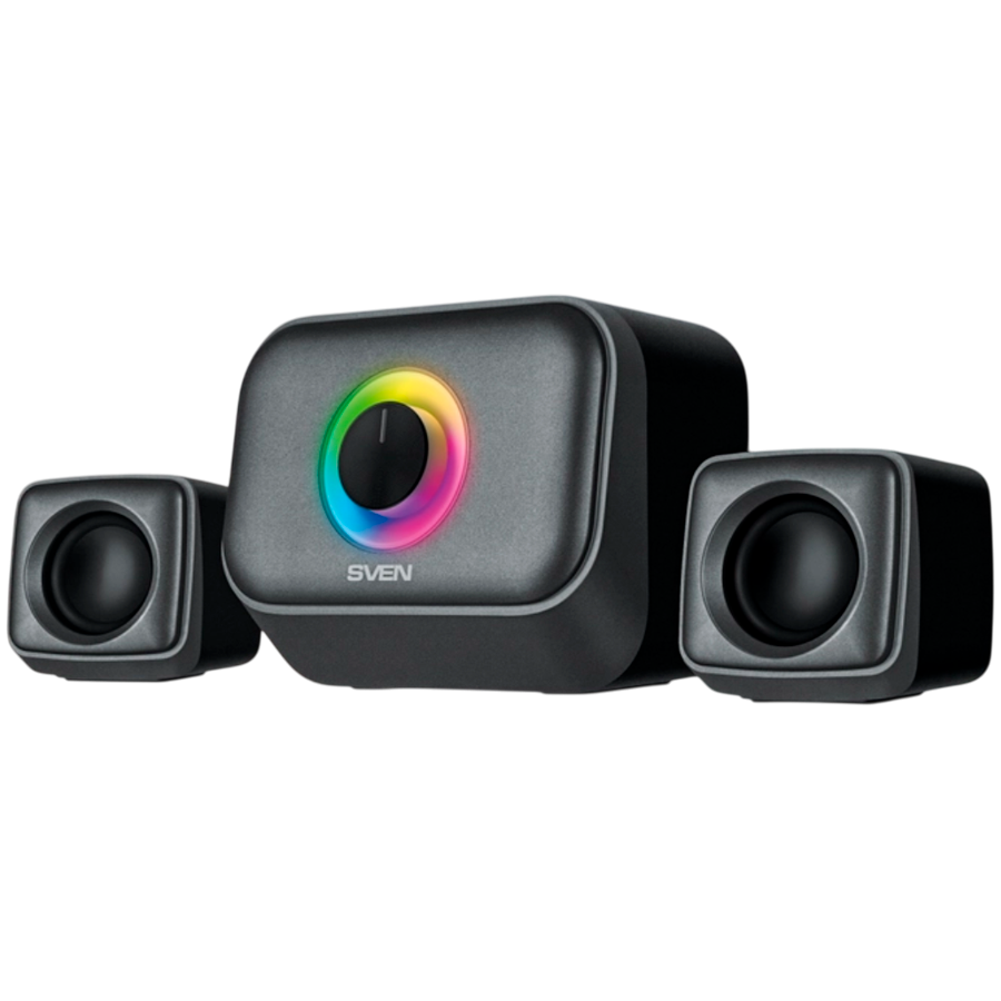 2.1 speakers SVEN MS-G32, black, RGB, power output 13W (5W+2x4W) (RMS), Bluetooth